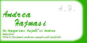 andrea hajmasi business card